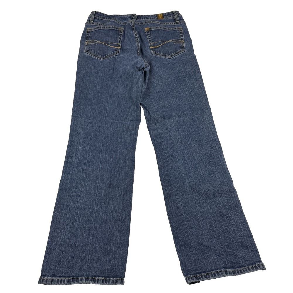 Aura by Wrangler Low Rise Jeans Instant Slimming Women Size 8 Short Boot Cut Leg